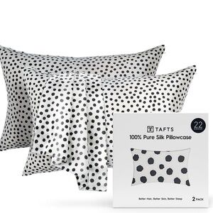 NEW - 2 Taft’s Silk Pillow Cases - Envelope Closure, Cooling, Natural, Organic